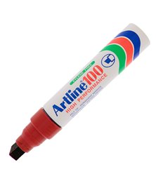 Marcatore artline A 100 permanente punta scalpello jumbo rosso