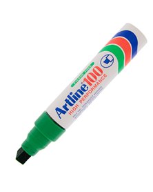 Marcatore artline A 100 permanente punta scalpello jumbo verde