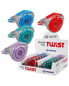 Correttore a nastro 10 Metri 5mmx10mt Bianco Tape Twist Osama