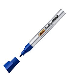 Scatola 12 marcatori Blu punta tonda Marking Pro Bic