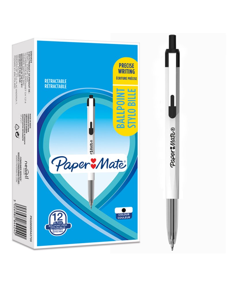 Penna a sfera a scatto PaperMate 046RT punta 0,7mm nero