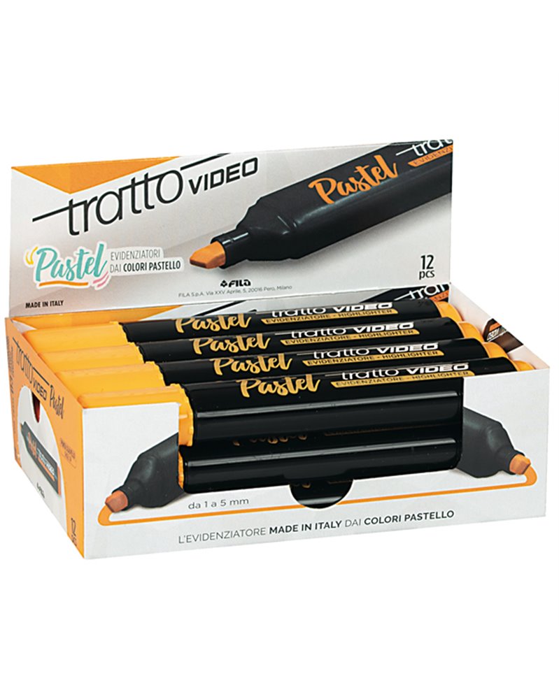 Evidenziatore Tratto Video Pastel arancione mandarino