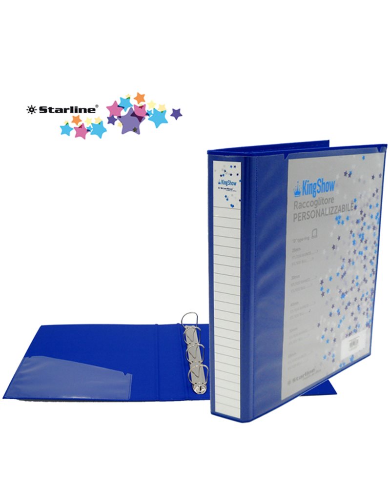 Raccoglitore KingShow 40 A4 4D blu 22X30cm personalizzabile STARLINE