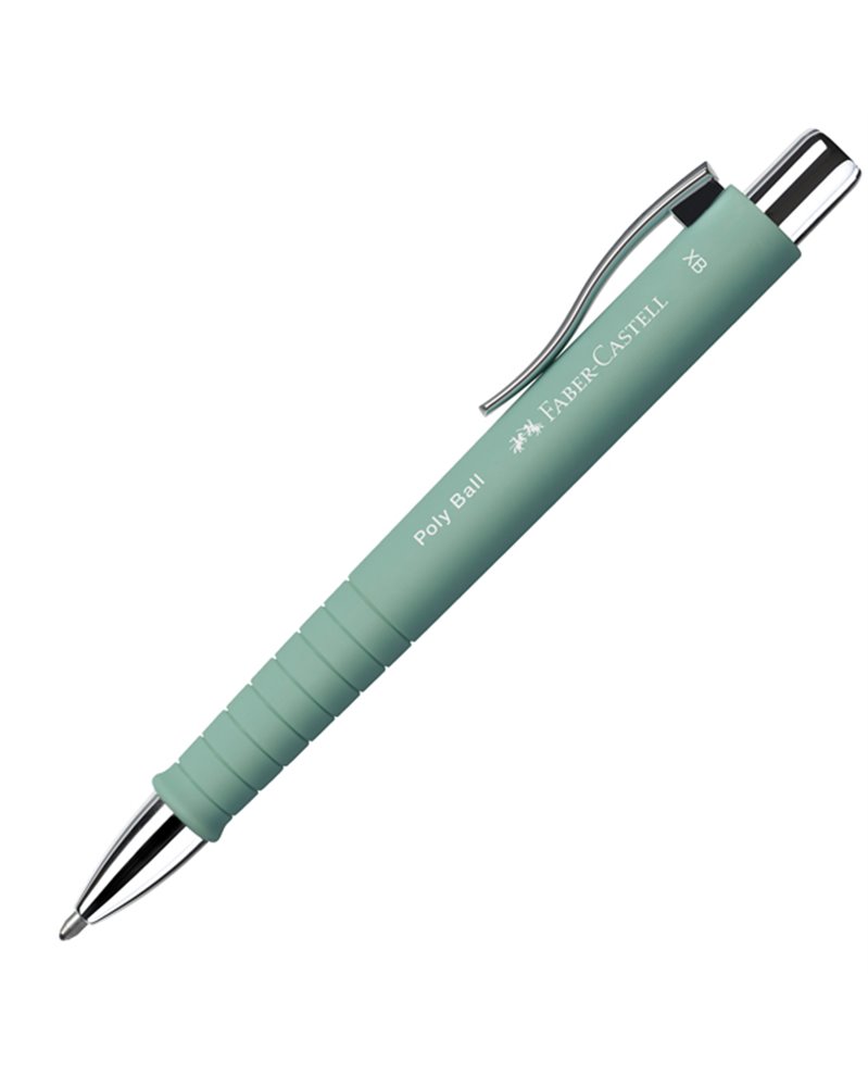 Penna a sfera 0,7mm Poly Ball fusto verde menta Faber Castell