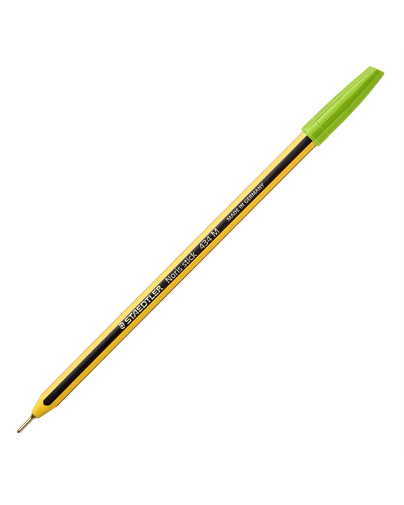 Scatola 10 penna a sfera 434 Noris Stick verde chiaro 1,0mm STAEDTLER