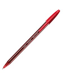 Scatola 20 penna sfera con cappuccio CristalÂ® Exact 0.7mm rosso BICÂ®