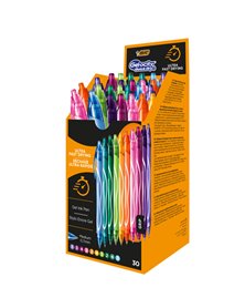 Box 30 penne sfera scatto 10 colori assortiti Gelocity quick dry BICÂ®