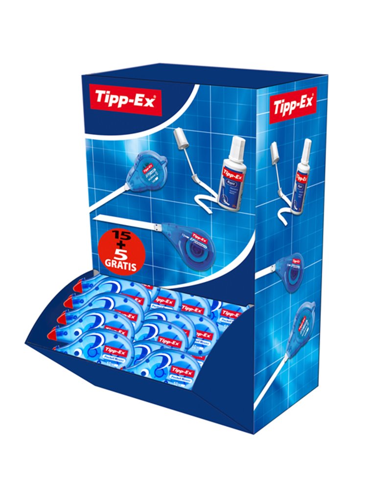 Value pack 15+correttore a nastro 4.2mmx10mt Pocket Mouse Tipp-Ex
