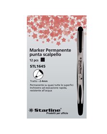 MARCATORE PERMANENTE NERO P.SCALPELLO 2-4MM STARLINE