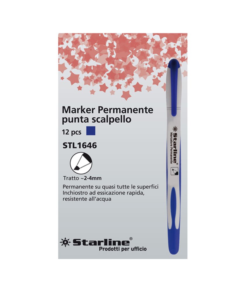 MARCATORE PERMANENTE BLU P.SCALPELLO 2-4MM STARLINE