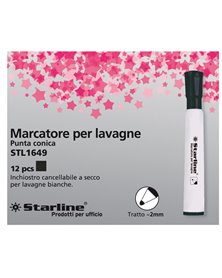 MARCATORE PER LAVAGNE NERO P.TONDA 2MM STARLINE