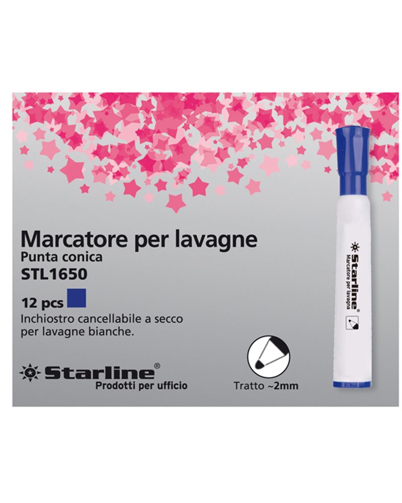 MARCATORE PER LAVAGNE BLU P.TONDA 2MM STARLINE