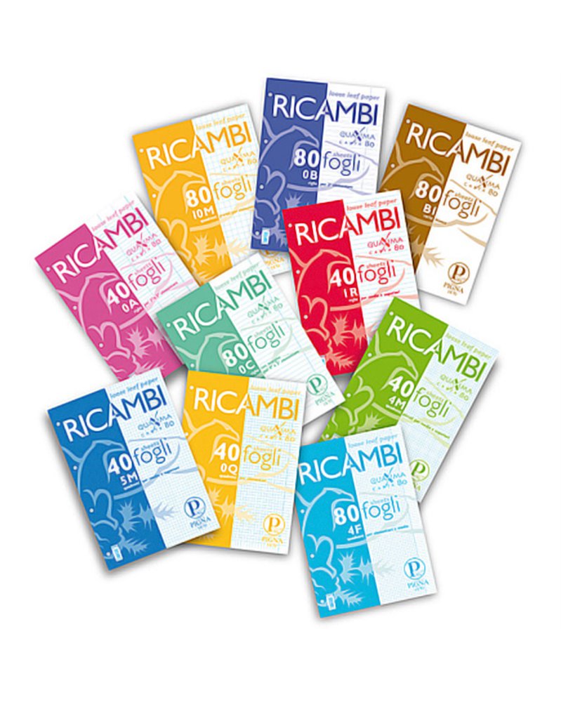 RICAMBI FORATI A5 1RIGO 80GR QUAXIMA 40FG 80GR PIGNA