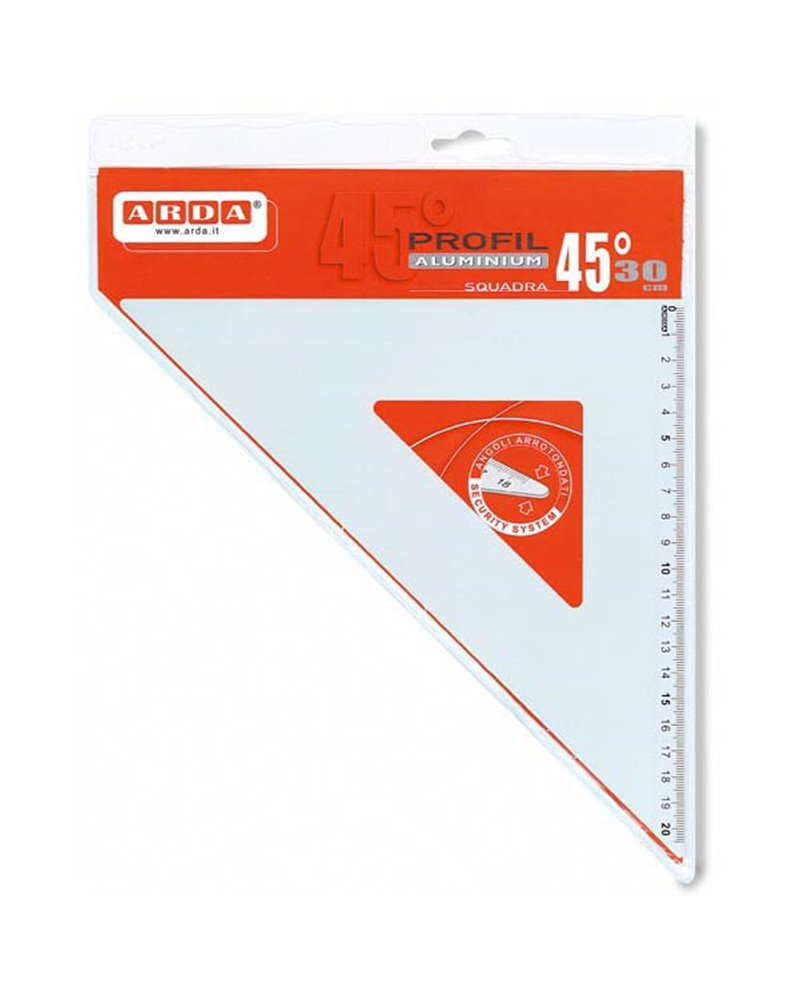 SQUADRA PROFIL ALLUMINIO 45Â° 30CM ARDA
