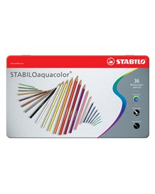 Astuccio metallo 36 pastelli Stabilo AQUACOLOR 1636