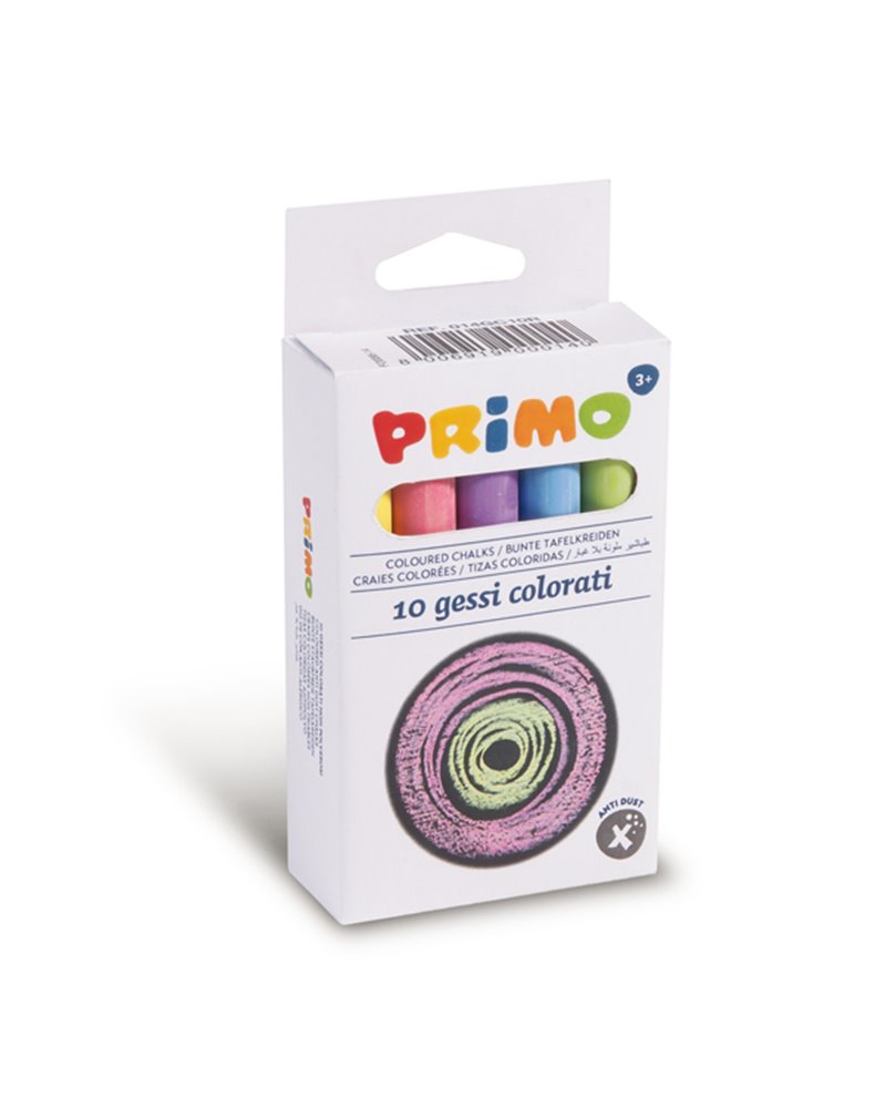 SCATOLA 10 GESSETTI TONDI COLORATI Primo