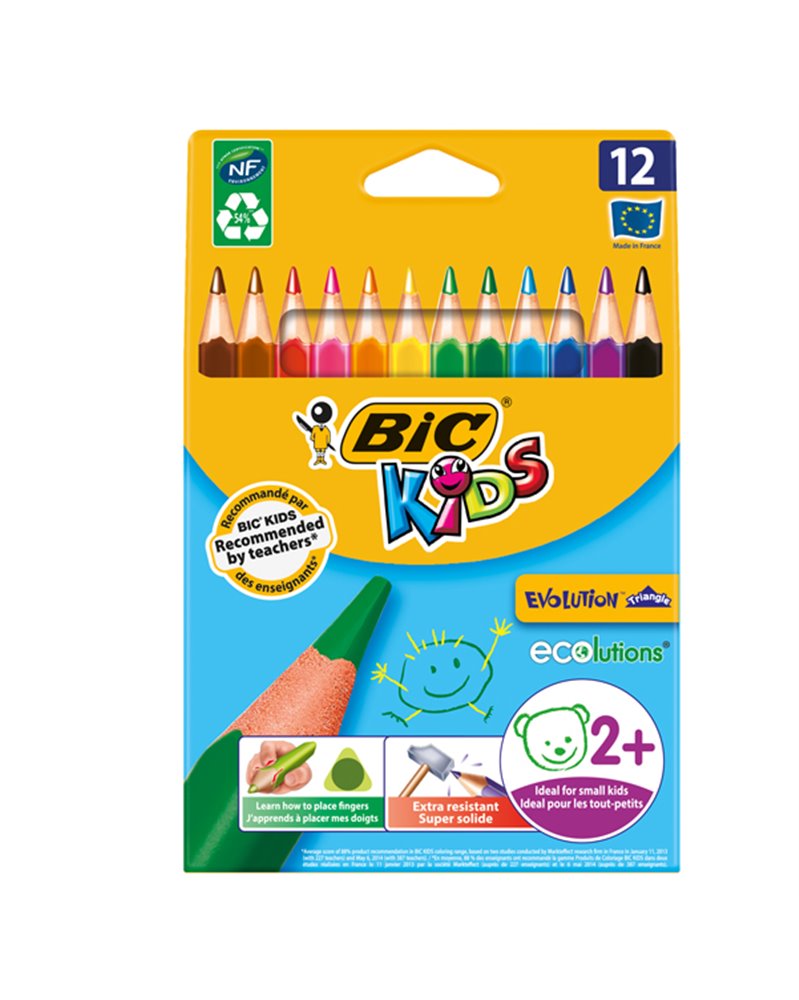 ASTUCCIO 12 MATITE KIDS EVOLUTION BIC