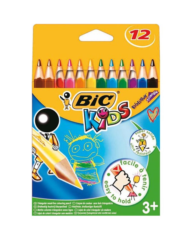 ASTUCCIO 12 MATITE KIDS EVOLUTION TRIANGLE BIC