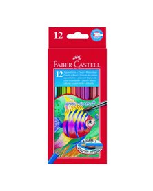 ASTUCCIO 12 PASTELLI COLORATI ACQUERELLABILI RED RANGE FABER CASTELL