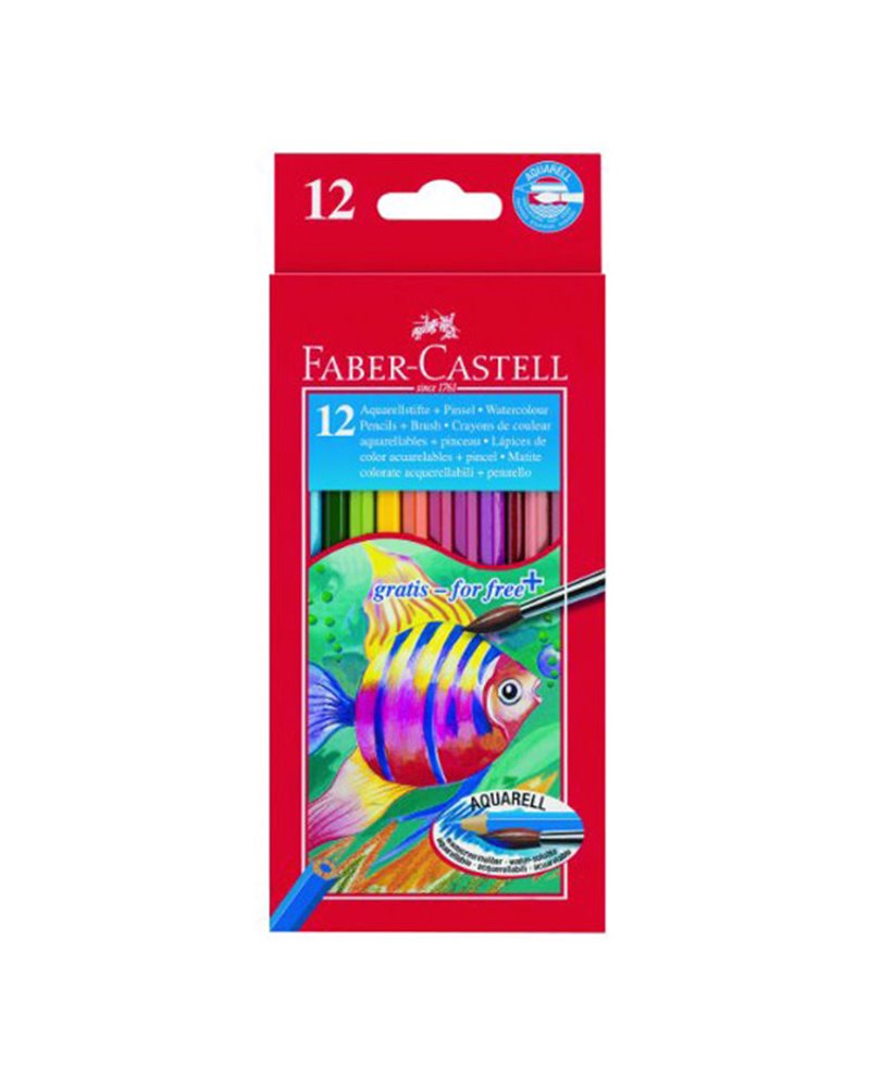 ASTUCCIO 12 PASTELLI COLORATI ACQUERELLABILI RED RANGE FABER CASTELL