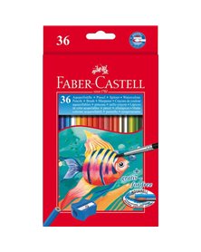 ASTUCCIO 36 PASTELLI COLORATI ACQUERELLABILI RED RANGE FABER CASTELL