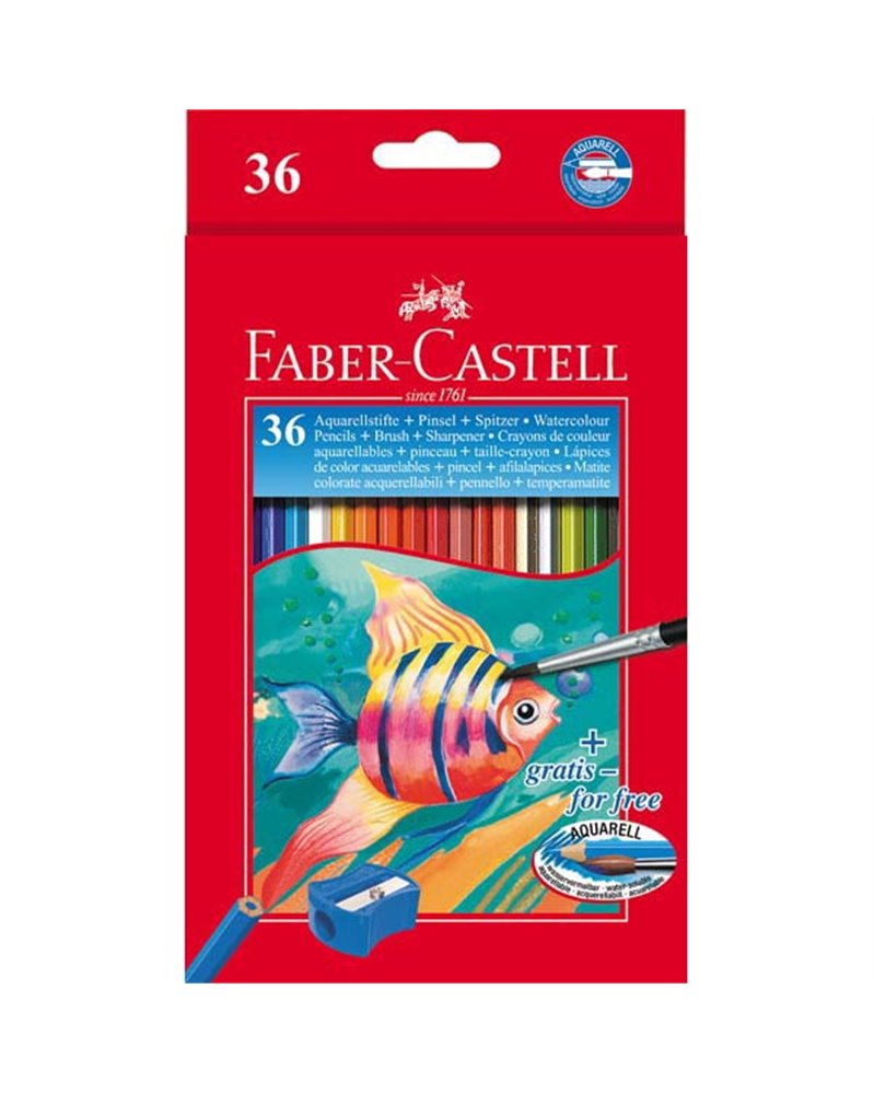 ASTUCCIO 36 PASTELLI COLORATI ACQUERELLABILI RED RANGE FABER CASTELL