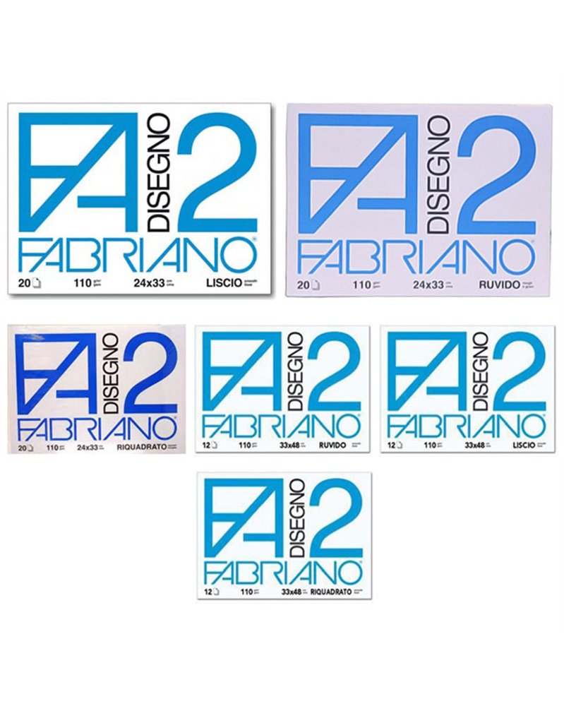 BLOCCO FABRIANO2 (33X48CM) 12FG 110GR LISCIO COLLATO