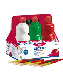 SCHOOLPACK 6 FLACONI TEMPERA PRONTA 1000ML ASSORTITA GIOTTO
