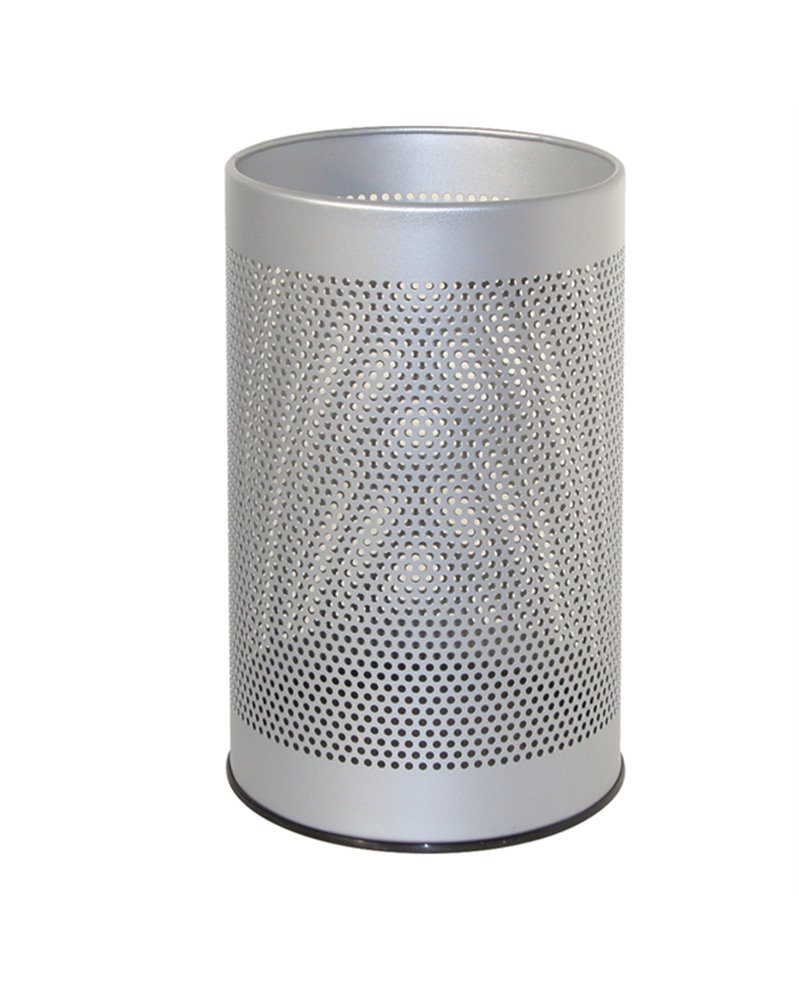 CESTINO TONDO 15LT GRIGIO IN METALLO FORATO