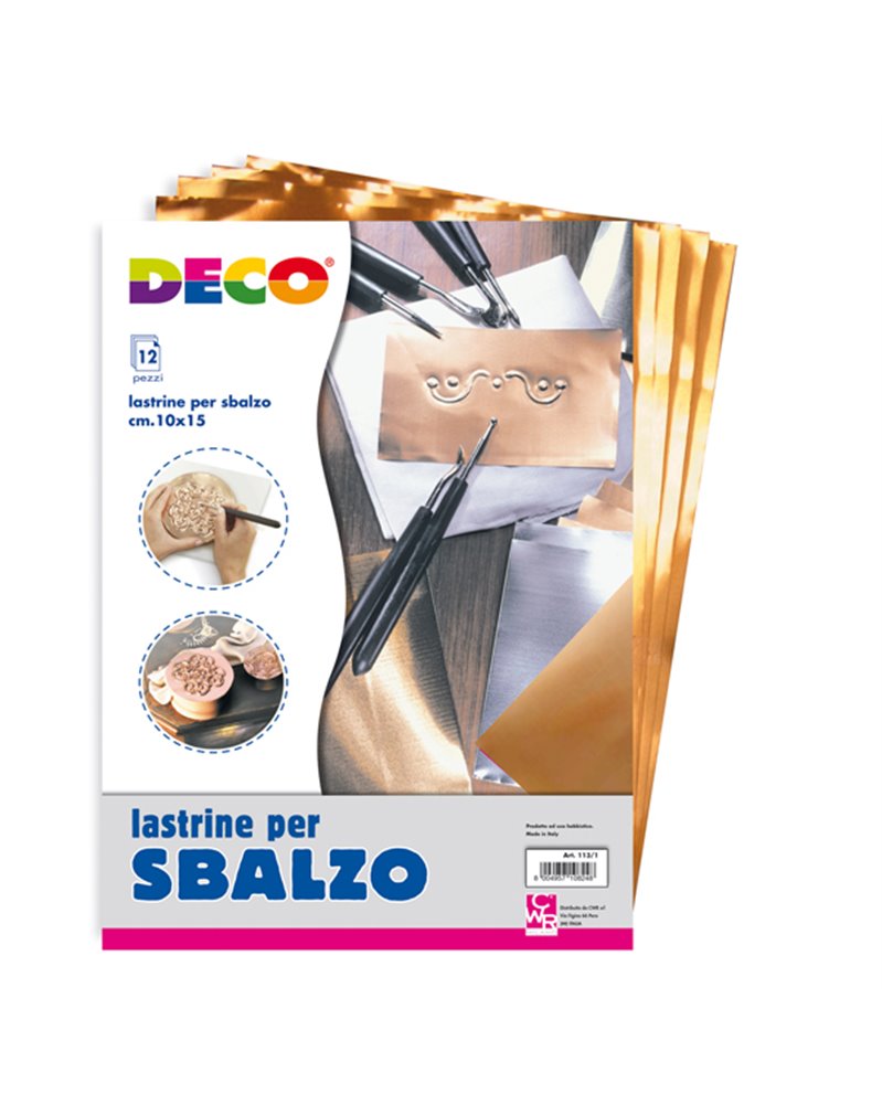 12 LASTRINE ALLUMINIO/RAME 20x30CM 113/4 CWR