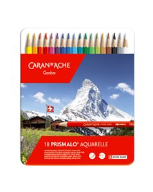 Astuccio metallo 18 Prismalo Aquarelle Caran D'Ache