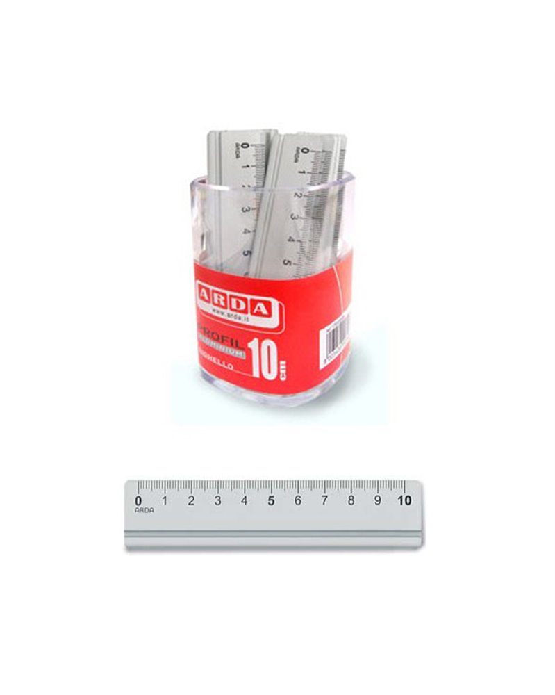 BARATTOLO 15 RIGHELLI ALLUMINIO 10CM ARDA