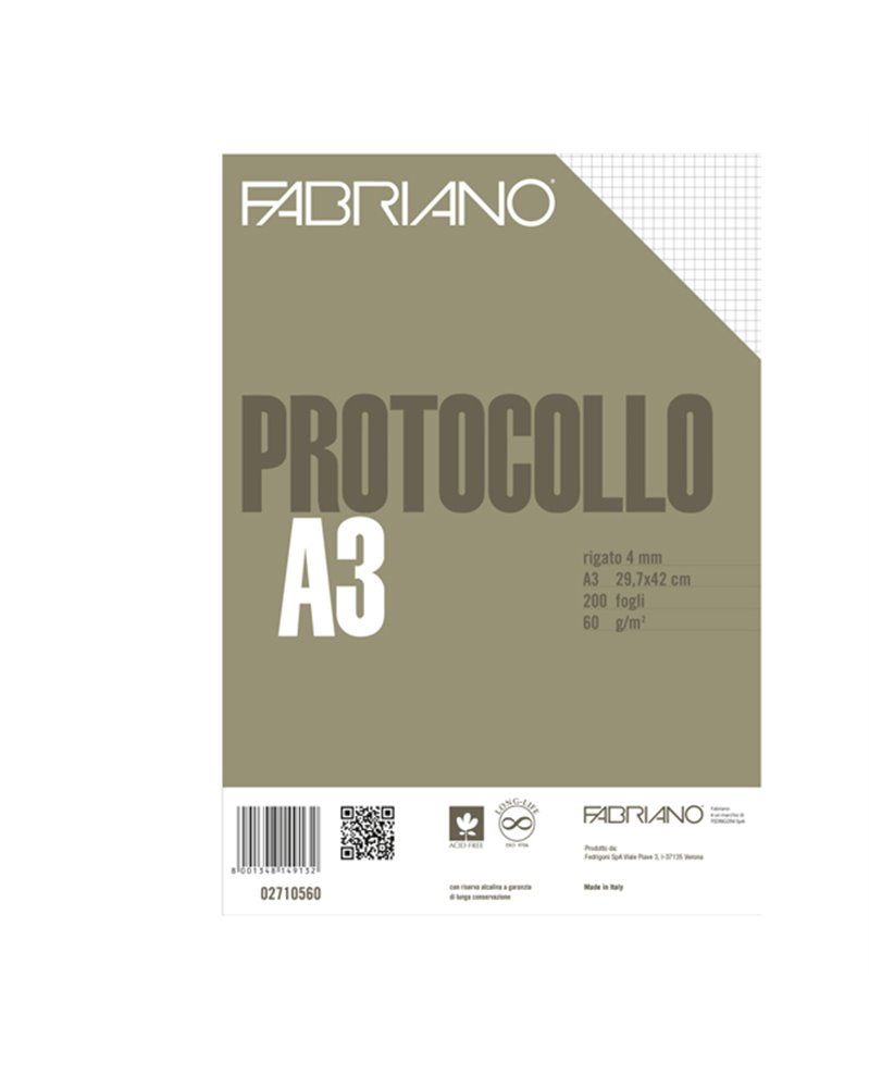 PROTOCOLLO A4 4MM 200FG 60GR FABRIANO