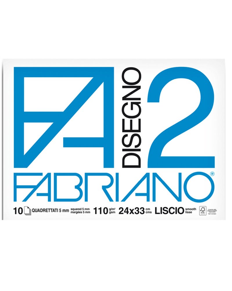 ALBUM P.M. FABRIANO2 (24X33CM) 10FG 110GR QUADRETTO 5MM