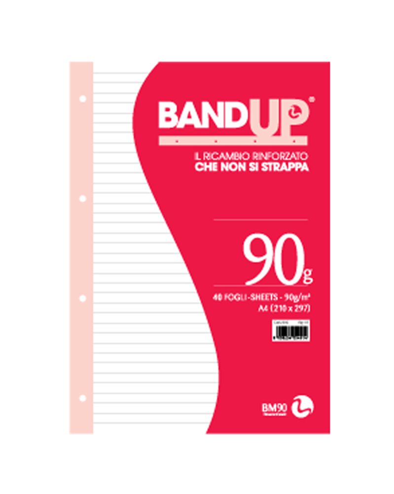 RICAMBI FORATI RINFORZATI BANDUP A4 90gr 40fg 1rigo BM