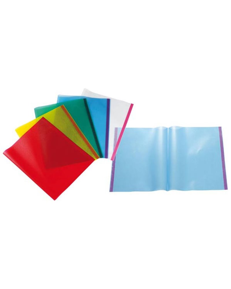 COPRILIBRO PVC GOFFRATO TRASPARENTE ROSSO 50x31cm C/BIADESIVO