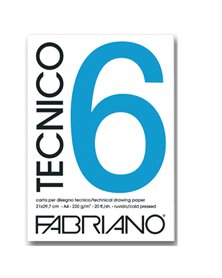 BLOCCO TECNICO 6 25x35cm 20fg 240gr liscio FABRIANO