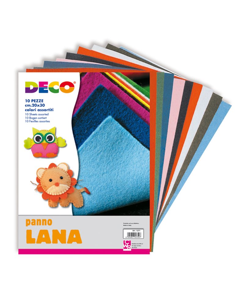 10 PEZZE PANNO LANA 20x30cm colori assortiti CWR 10 PEZZE PANNO LANA 20x30cm colori assortiti CWR