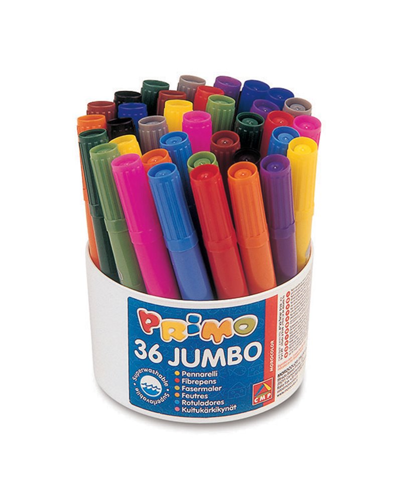 SECCHIELLO 36 PENNARELLI JUMBO SUPERLAVABILI PRIMO SECCHIELLO 36 PENNARELLI JUMBO SUPERLAVABILI PRIMO