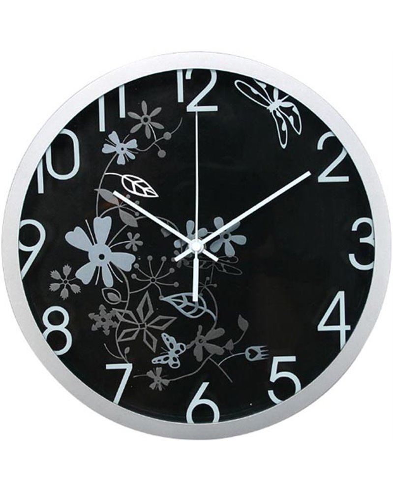 OROLOGIO DA PARETE Ã˜ 30,5CM FLOWERS NERO METHODO