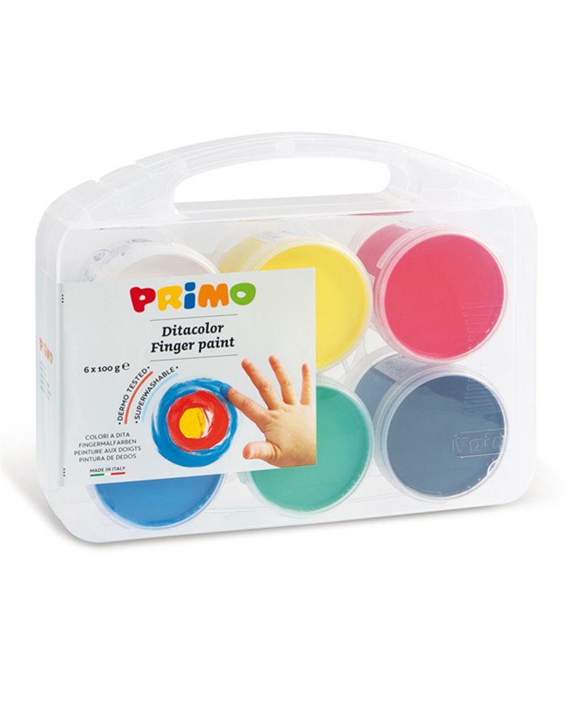 VALIGETTA 6 COLORI A DITA 100gr c/pennello PRIMO