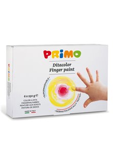 BOX 6 COLORI A DITA 250ml PRIMO