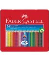 ASTUCCIO metallo 24 PASTELLI COLORATI ACQUERELLABILI Color Grip FABER CASTELL