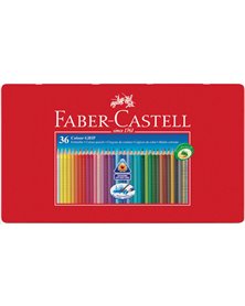 ASTUCCIO metallo 36 PASTELLI COLORATI ACQUERELLABILI Color Grip FABER CASTELL