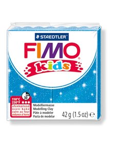 PASTA POLIMERICA FIMO KIDS 42gr BLU GLITTER 312
