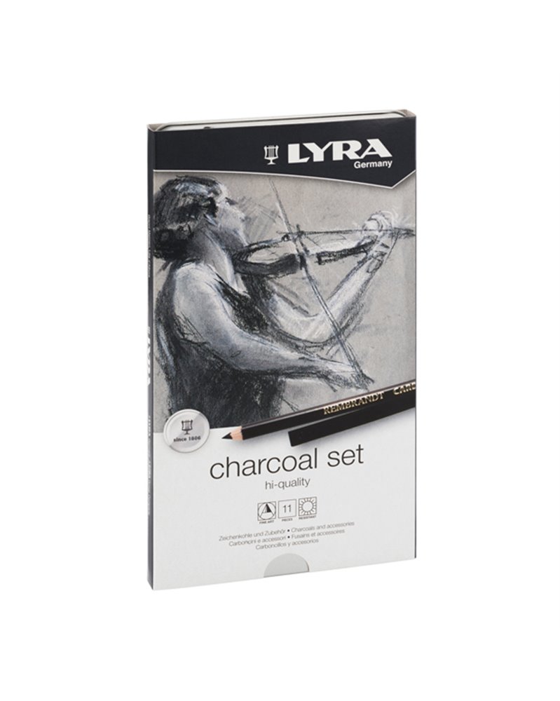 ASTUCCIO METALLO assortimento REMBRANT CHARCOAL SET LYRA