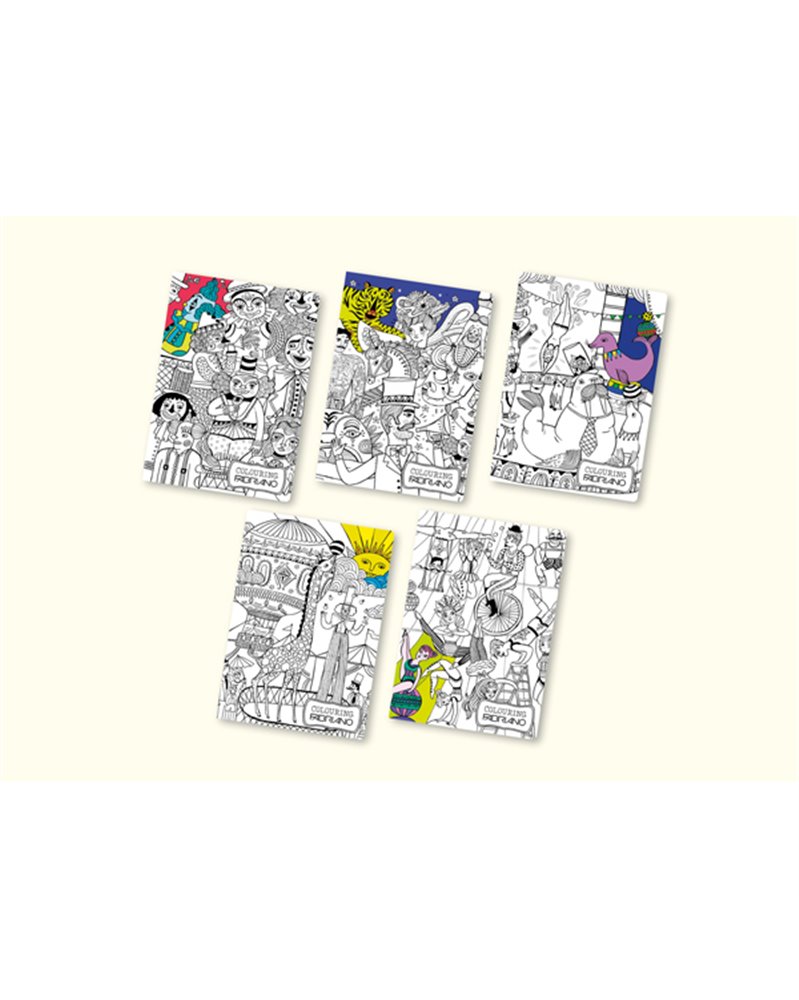 MAXIQUADERNO A4 COLOURING BOOK KIDS 80 4mm 38fg+2 80gr FABRIANO