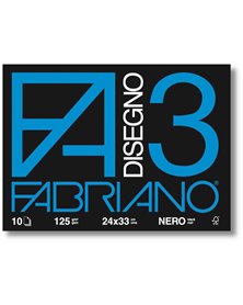 ALBUM 3 NERO (24X33CM) FG 10 125GR FABRIANO