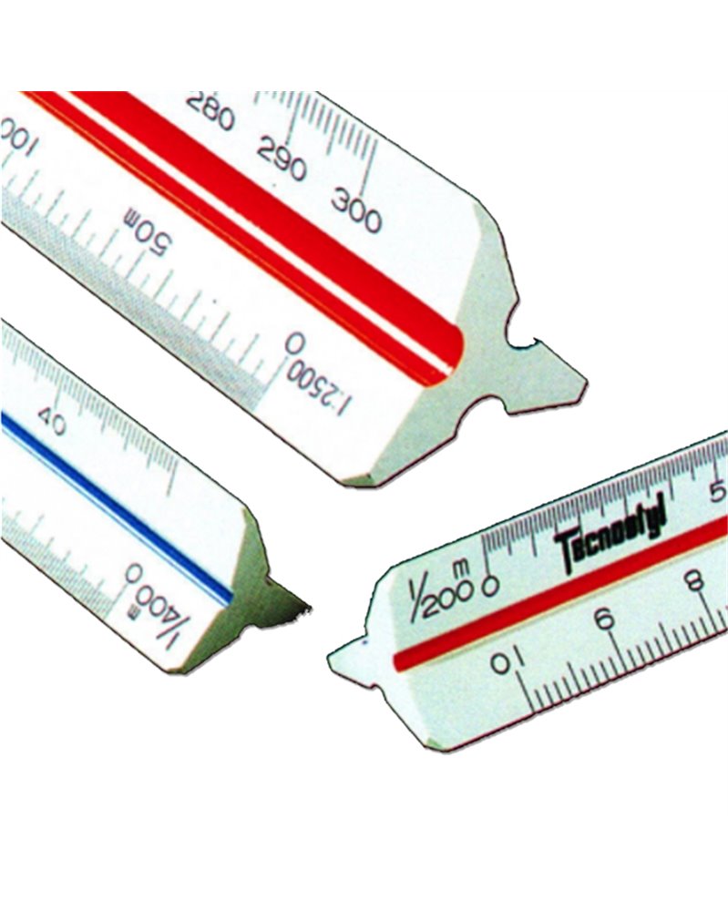 Scalimetro 98U 30cm (Scale 1:1-2-5-20-50-100-200-500-1000-1250-2500) Tecnostyl