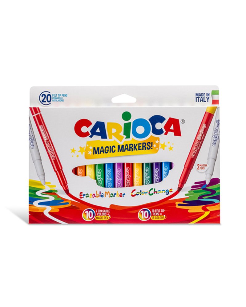 Astuccio 20 pennarelli Magic Markers colori assortiti CARIOCA